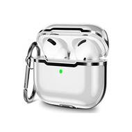 AirPods 3 Case 2021 Model Airpods 3 TPU Transparent Cover LED Visible Carabiner ​
