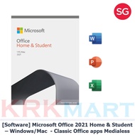 [Software] Microsoft Office 2021 Home &amp; Student – Windows/Mac - Classic Office apps (Word, PowerPoint, Excel) MEDIALESS