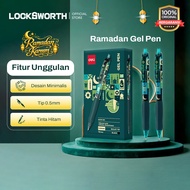 Deli Ramadan Series 2026 Deli Gel Pen Retractable Gel Pen 12 PCS Black Ink 0.5mm CG60M-BK