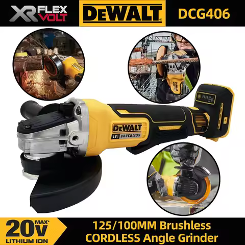 DEWALT DCG406 125mm Brushless Angle Grinder 9000 RPM Cordless Cutting & Grinding Machine with XR Bat