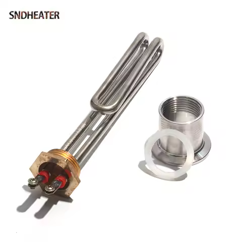 SNDHEATER AC110V/20V/380V 304SS Tubular Electrical Heater Element DN25/32mm Induction Resistance Bur