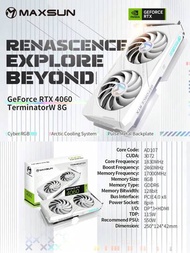 Maxsun顯示卡 Rtx 4060 Terminator W 8g S1 Gddr6 Gpu 128位元 Pci Express 4.0 X8 遊戲視訊卡,桌上型電腦組件