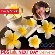ALOHA STYLE 💖 Plumeria Flower Hair Clips Women Hairpins Side Bangs Duckbill Clip Hair Accessories
