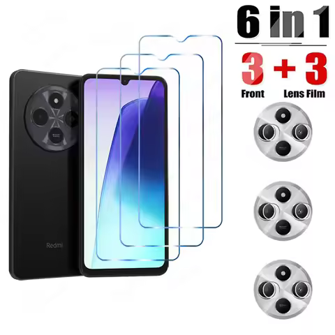 6IN1 9H Tempered Glass Lens Film For Xiaomi Redmi 14C 12C 13C Camera Glass Screen Protector For Xiao