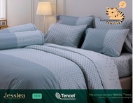 ลิขสิทธิ์แท้💯Jessica รุ่น เทนเซล 500 เส้นด้าย ชุดผ้าปูที่นอน ชุดเครื่องนอน 5ฟุต/6ฟุต รองรับที่นอนหนา