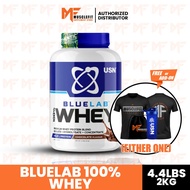 USN BlueLab 100% Whey Protein 2kg + Free Gift - Makanan Tambahan Whey Protin