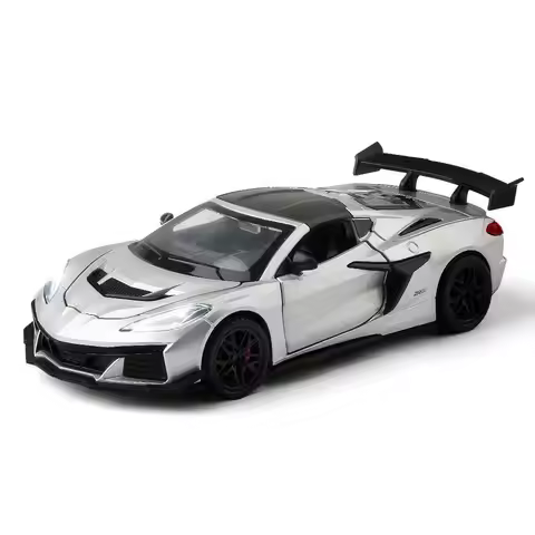 1:32 Corvette C8 Alloy Car Model Sound And Light Pull Back Toys Gifts Diecast Alloy Car Model Collec