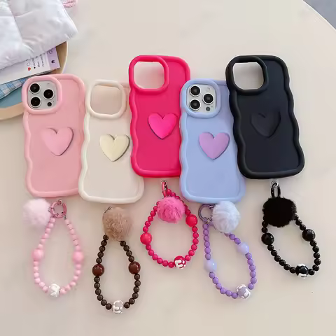 With Bead Bracelet Soft Phone Case For OPPO A3 Pro A3X A40M A40 A60 A80 Realme 12 13 Note 60 50 Reno