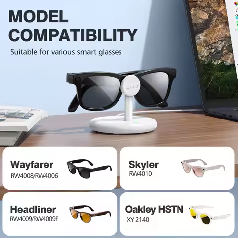Charging Dock For Ray-Ban Meta Smart Glasses Wayfarer/Skyler/Headliner/Oakley HSTN Potable Travel US