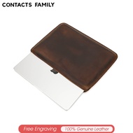 เคสใส่แล็ปท็อปหนังแท้สำหรับ MacBook Proขนาด14.2นิ้วปี2021 A2442กระเป๋าหนังเครซี่ฮอร์ส