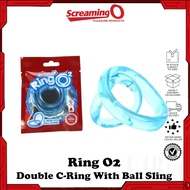 The Screaming O RingO2 Double C-Ring With Ball Sling Blue or Clear