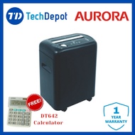 Aurora AS1219CE Paper Shredder Cross Cut (4x55mm) 12 SHEETS (75g/A4) Free 1 Aurora DT642 Calculator