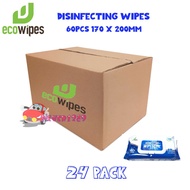 [Shop Malaysia] ECO WIPES Disinfecting Wipes 60pcs 170 X 200mm (24PACKS)