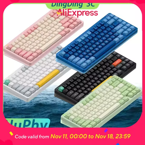 NuPhy Halo75 V2 Wireless Mechanical Keyboard 3mode CNC Hot Swap Gasket RGB POM Low Noise QMK/VIA Cus