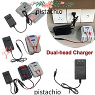 PISTACHIO Dual-head Charger, Overload Protection Universal Lithium Battery Charger,  18/21V/24V Lith