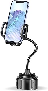USBERG Cup Holder Mobile Phone Holder, Upgraded Universal Cup Holder, Adjustable, Expandable Base, Suitable for car Trucks, Compatible with iPhone, Samsung, Google, and All Phones
