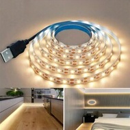 1pc Warm-Toned LED Strip Light, USB Powered, 60 LED/Meter, Solid Color Light, Flexible LED Decorativ