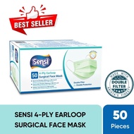 Sensi Masker Earloop / Masker Biasa 3Ply SENSI 1 BOX 50 Pcs Mask Ready