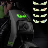 FLYTOP 1Pair 3D Devil's Eye Luminous Motorcycle Helmets Sticker Night Light Decor for KTM Car Reflec