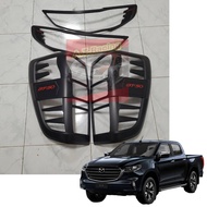 ครอบไฟ BT 50 ปี 2021 ดำด้านตัดโลโก้สีแดง BT 50 ตัวล่าสุด ครอบไฟหน้า / ครอบไฟท้าย ดำด้านโลโก้แดง เข้ม