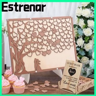 ESTRENAR Wedding Guest Book Alternative, Wooden Hearts Alternative Design Guest Book Signs, Signs Fo