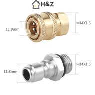 H&Z High Pressure Washer Connector Adapter 1/4" Female Quick Connect M14*1.5 Thread Nice