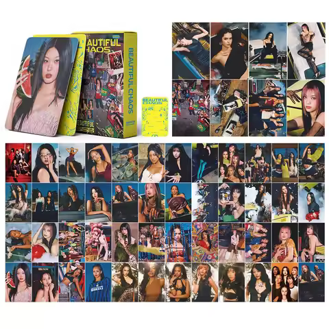 55Pcs/Set Kpop Idol KATSEYE New Album 2ND EP BEAUTIFUL CHAOS Lomo Cards Daniela Yoonchae Lara Sophia