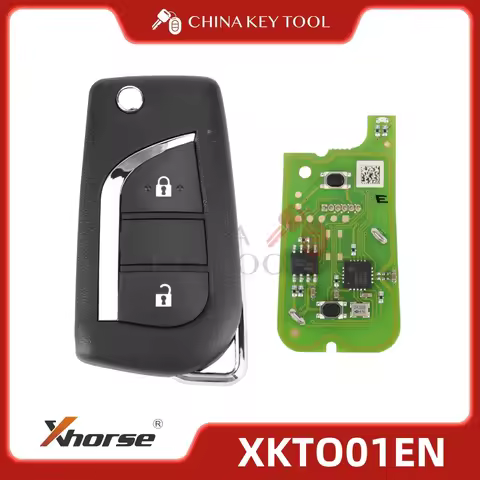 1PCS Xhorse Wire Flip Remote 2 Buttons XKTO01EN For Toyota