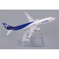 16cm LAN BOEING 737-800 Passenger Aeroplane Diecast Plane Metal Aircraft Model