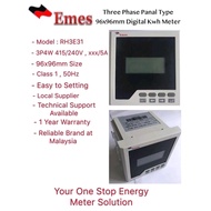 (ReadyStock) EMES RH3E31 Three Phase CT xxx/5A 96 x96m Panel Type Digital Energy KWH Meter