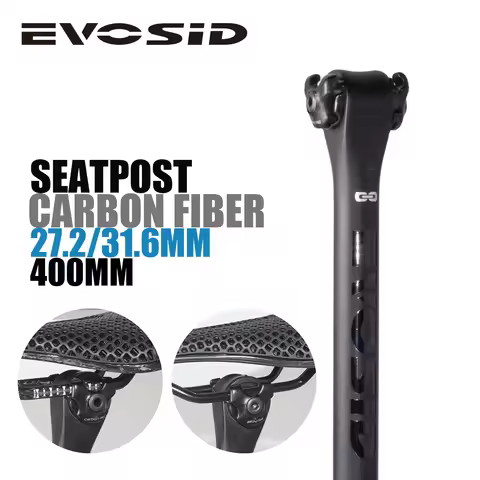 EVOSID TERRA Carbon Fiber Seatpost Mtb Road Bike Seat Tube 27.2/31.6mm Ultra-light UD Matte Long 400