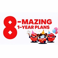 Eight (8) Telecom Renewal / Recharge | $18 Data Plan / $8 Data Plan | Main Wallet Top up