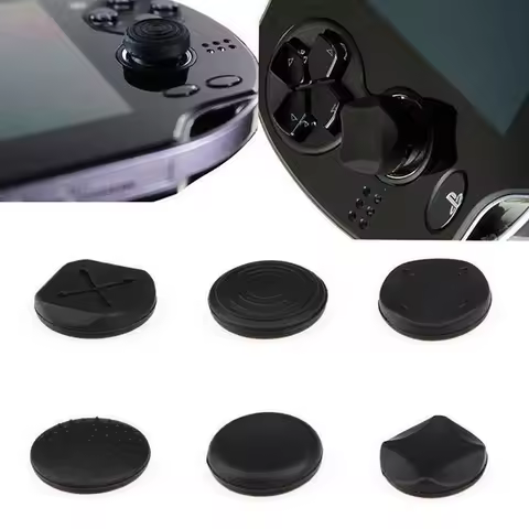 6Pcs Silicone Analog Controller Thumb Stick Thumbstick Cap Protective Cover Case for PlayStation Psv