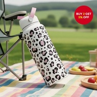 1pc 20oz/26oz/32oz Insulated Water Bottle with Straw, Leak-Proof, Reusable, Wide Mouth, Straw Cap, f