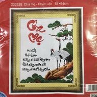 PARENTS Cross Embroidery Painting 222328 (54x64cm) not yet embroidered