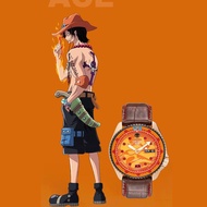 BNIB Seiko 2021 x "ONE PIECE" "PORTGAS D ACE" Seiko 5 Sport Limited Edition 1000 pieces SRPH01 SRPH01K1 Orange Dial Leather Strap Men Watch (Preorder)