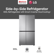 LG 655L Inverter Side-by-Side Refrigerator GC-B257SLVL | Platinum Silver Peti Sejuk Sebelah Menyebelah 冰箱