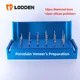 12pcs Porcelain Veneer's Preparation KIT 10Diamond burs& 2silicon polishers 6000A Denstistry Grindin