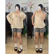 [2HAND] SET 2 2-STRING SHIRT AND PUMPKINShorts