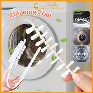 LAKOE Rolling Washing Machine Cleaner Brush Long Handle Crevice Brush Inner Barrel Dryer Brush Nylon
