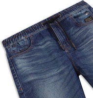 DAVIE JONES กางเกงขาสั้น ผู้ชาย เอวยางยืด สีกรม สีดำ Elasticated Shorts in navy black SH0073 NV BK