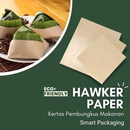 Hawker Paper / Brown Kertas Minyak / Kertas Nasi Lemak (70pcs)