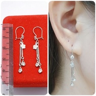 925 SILVER EARRINGS JEWELRY PLATED WITH WHITE GOLD 925 SILVER EARRINGS/ LONG EARRINGS