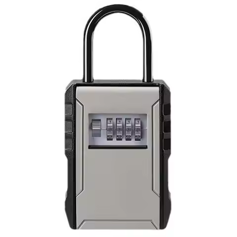 [LXYA68Z!] Large Space Design Password Key Box Gray Car Key Safe Box For Home Apartment Lockbox