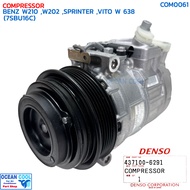 คอมเพรสเซอร์ เบนซ์ BENZ W210  Wc202  SPRINTER  VITO W 638 (7SBU16C) COM0061 DENSO 437100-6291 COMPRE