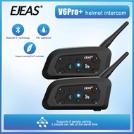 1/2Pcs Type-C EJEAS V6 Pro Motorcycle Bluetooth Helmet Intercom Headset BT5.1 for 6 Riders 1200M Com