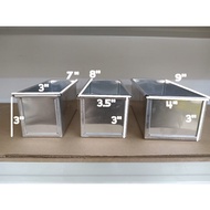 Aluminium Alloy Oblong Loaf Pan 8"x3.5"x3" (AL154) 长方形铝合金模具 (20.3cm x 8.9cm x 7.6cm)