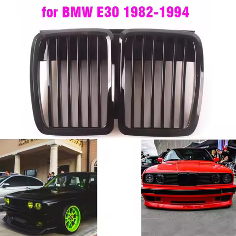 Front Hood Kidney Grille For BMW 1983-1991 E30 FOR E30 325i 325is 325iX 325 325e 325es 318i 320i M3
