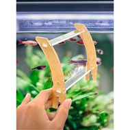 Curved aquarium lamp stand made of mica