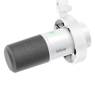 FIFINE Dynamic USB XLR Microphone with Gain Knob Touch-mute Headphone Jack, Coing Mic for PC Sound C